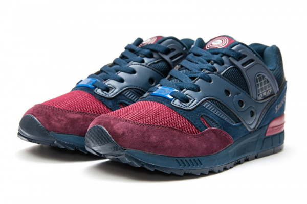 Мужские кроссовки Saucony Grid SD темно-синие с бордовым