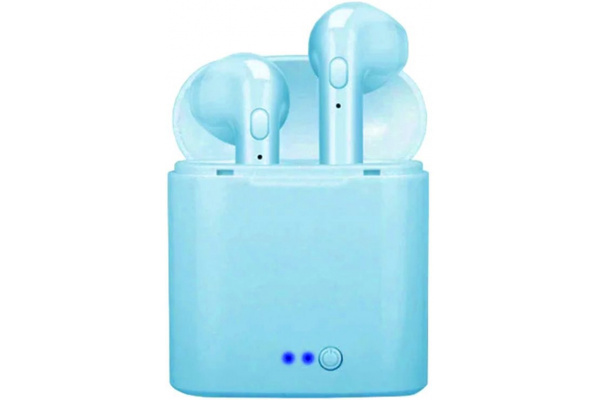 Беспроводные Bluetooth наушники i7 TWS blue