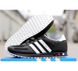 Мужские кроссовки Adidas L. A. Trainer черные с былм