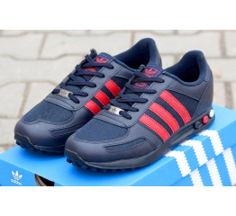 Мужские кроссовки Adidas L. A. Trainer темно-синие с красным