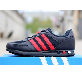 Мужские кроссовки Adidas L. A. Trainer темно-синие с красным