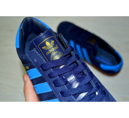Мужские кроссовки Adidas Originals Hamburg темно-синие с голубым