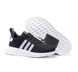 Мужские кроссовки Adidas Originals NMD R2 черные с белым