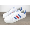 Мужские кроссовки Adidas Originals Superstar Ray-blue белые с синим
