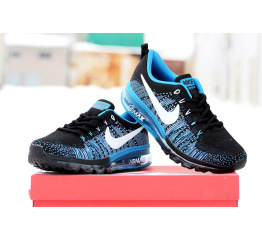 Мужские кроссовки Nike Air 2016 черные с синим