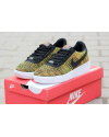Чоловічі кросівки Nike Air Force 1 Flyknit помаранчеві з зеленим и черным