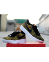 Купить Чоловічі кросівки Nike Air Force 1 Flyknit помаранчеві з зеленим и черным