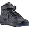 Купить Мужские кроссовки Nike Air Force 1 High Flyknit черные с серым