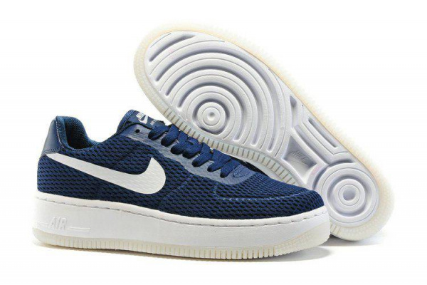 Мужские кроссовки Nike Air Force 1 Low синие с белым