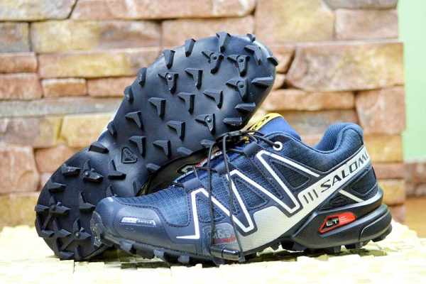 Мужские кроссовки Salomon Speedcross 3 CS темно-синие с белым