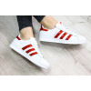 Купить Женские кроссовки Adidas Classics Superstar Hologram белые с красным