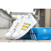 Женские кроссовки Adidas Classics Superstar Hologram белые с золотым