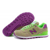 Купить Женские кроссовки New Balance 574 WL574GGP зеленое с фиолетовым