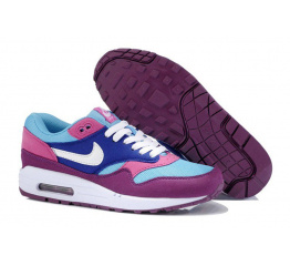 Женские кроссовки Nike Air Max 87 Tape фиолетовые с голубым