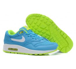 Женские кроссовки Nike Air Max 87 Tape голубые с зеленым