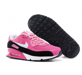 Женские кроссовки Nike Air Max 90 розовые с черным