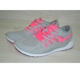 Женские кроссовки Nike Free 5.0 розовые с серым