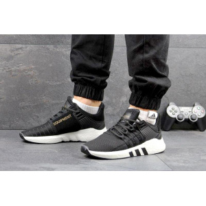 Мужские кроссовки Adidas EQT Support 93/17 Boost черные с белым