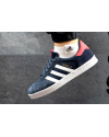 Чоловічі кросівки Adidas Gazelle темно-сині з червоним
