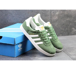 Мужские кроссовки Adidas Gazelle зеленые
