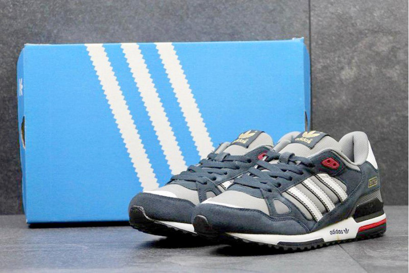 Купить мужские кроссовки Adidas ZX 750 синие с серым Купить мужские кроссовки Adidas ZX 750 синие с серым