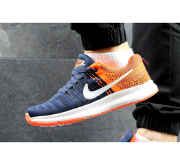 Мужские кроссовки Nike Air Zoom Pegasus 34 темно-синие с оранжевые