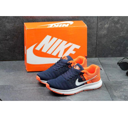 Мужские кроссовки Nike Air Zoom Pegasus 34 темно-синие с оранжевые