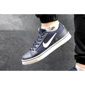 Мужские кроссовки Nike SB темно-синие с белым