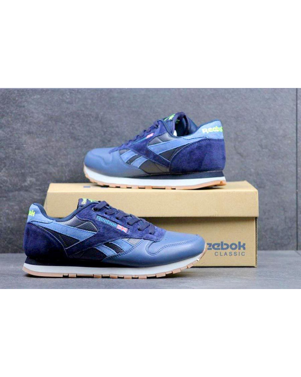Мужские кроссовки Reebok Classic Leather синие