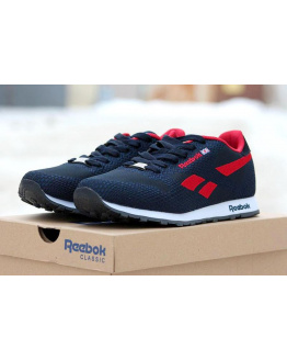 Мужские кроссовки Reebok Classic Runner темно-синие с красным