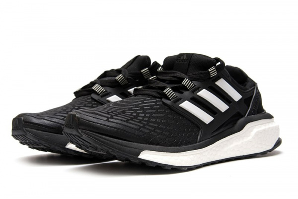 Мужские кроссовки Adidas Energy Boost черные с белым
