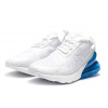 Мужские кроссовки Nike Air Max 270 белые с голубым