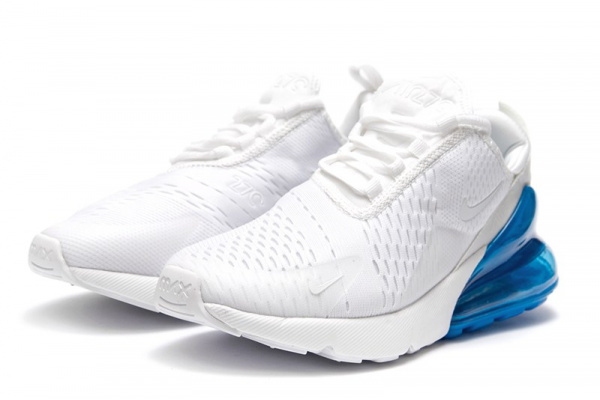 Мужские кроссовки Nike Air Max 270 белые с голубым