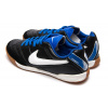 Купить Мужские кроссовки Nike Tiempo Natural IV LTR IC черные с голубым