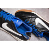 Купить Мужские кроссовки Nike Tiempo Natural IV LTR IC черные с голубым