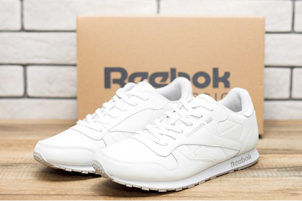 Мужские кроссовки Reebok Classic Leather белые