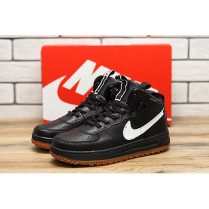 Чоловічі високі кросівки Nike Lunar Force 1 чорні з білим