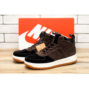 Мужские высокие кроссовки Nike Lunar Force 1 коричневые