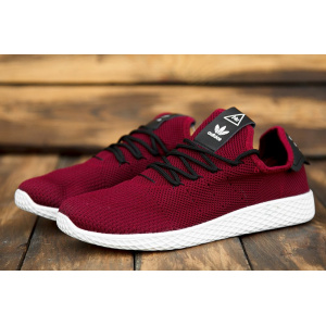 Женские кроссовки Adidas Pharrell Williams Tennis HU бордовые