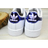 Женские кроссовки Adidas Superstar Holographic белые с синим