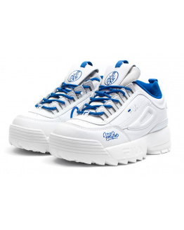 Женские кроссовки Fila Disruptor 2 x Holypop белые с голубым