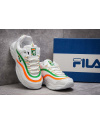 Купить Женские кроссовки Fila Ray белые с зеленым и оранжевым