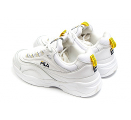 Женские кроссовки Fila Ray белые с желтым