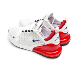 Женские кроссовки Nike Air Max 270 белые с красным