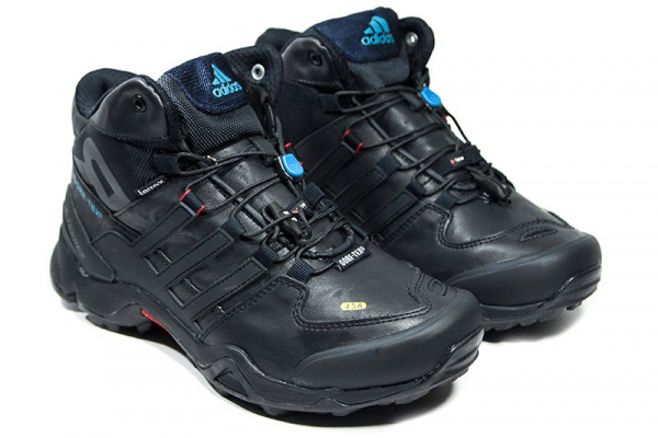 Мужские ботинки на меху Adidas Terrex Swift R Mid GTX темно-синие