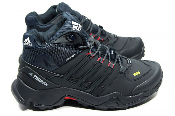Мужские ботинки на меху Adidas Terrex Swift R Mid GTX темно-синие