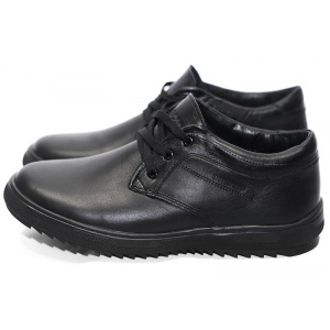 Мужские ботинки на меху черные