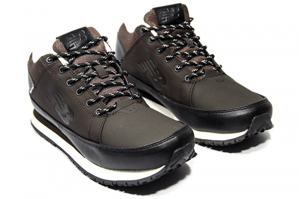 Мужские ботинки на меху New Balance 754 темно-коричневые