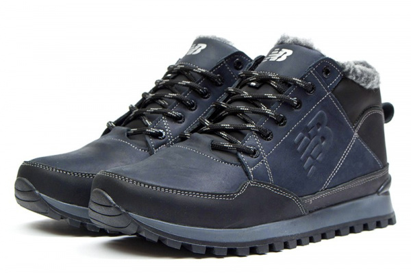 Мужские ботинки на меху New Balance темно-синие