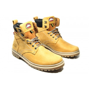 Мужские ботинки на меху Switzerland светло-коричневые